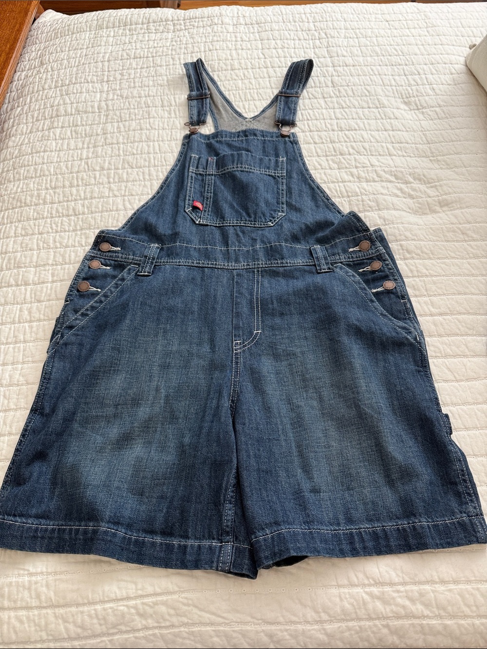 Dickies Dark Blue Denim Short Overalls